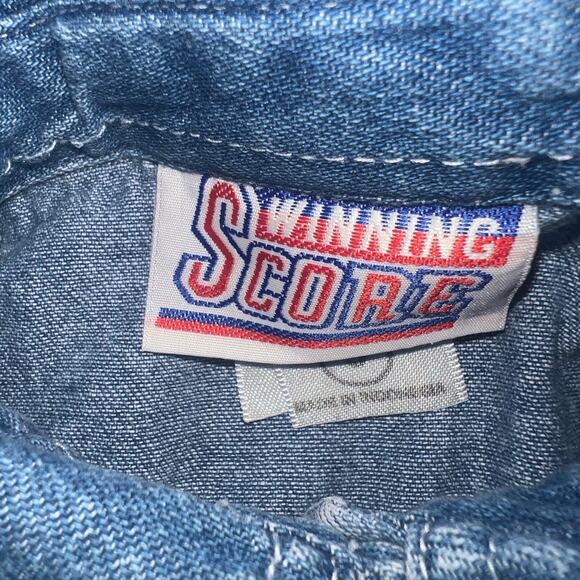 Vintage Cleveland Indians MLB denim embroidered button down dress size 5 - Picture 6 of 6